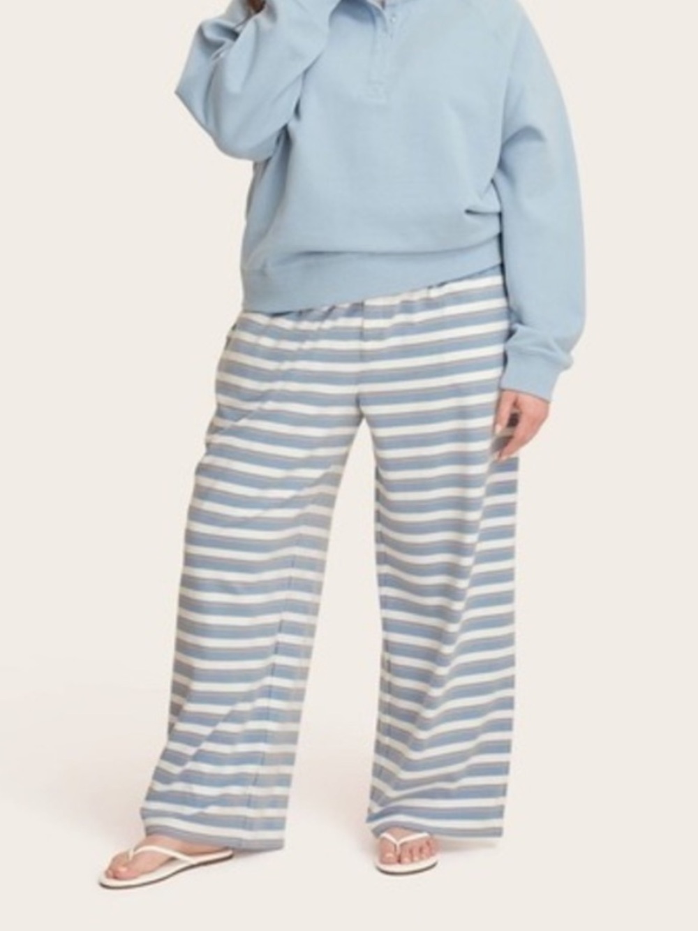 Target x Parke Plus Size 2X High-Rise Boxer Knit Pants Blue Orange White Stripe